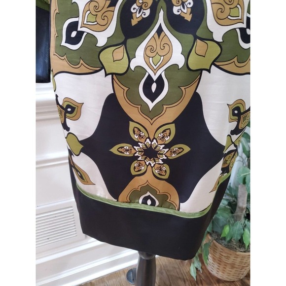 Ashley Stewart Stretch Multicolor Slit Shoulder Long Sleeve Top Blouse 14/16 - Picture 4 of 14